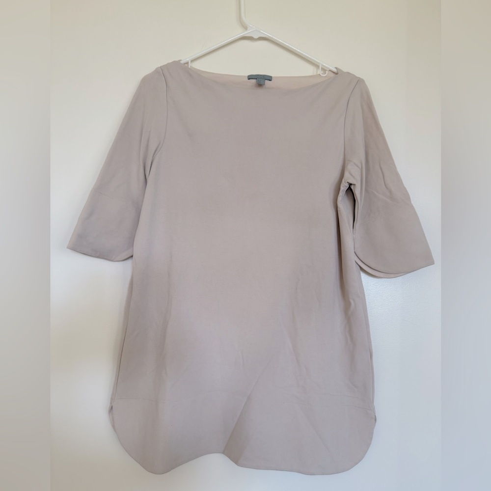 COS Elegant Blush Pink Tunic Top S with 3/4 length sleeves
